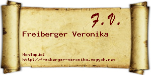 Freiberger Veronika névjegykártya